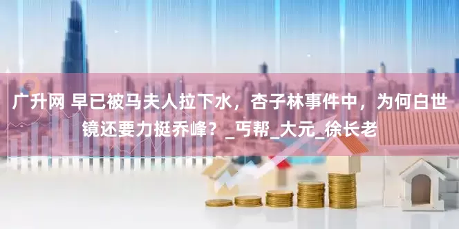 广升网 早已被马夫人拉下水，杏子林事件中，为何白世镜还要力挺乔峰？_丐帮_大元_徐长老